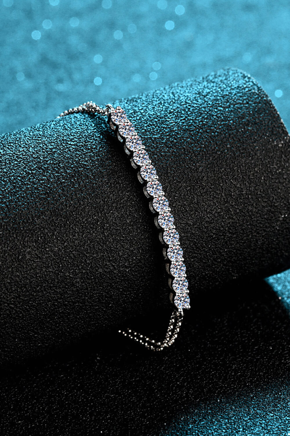 Adored Moissanite Sterling Silver Bracelet - ClozArt