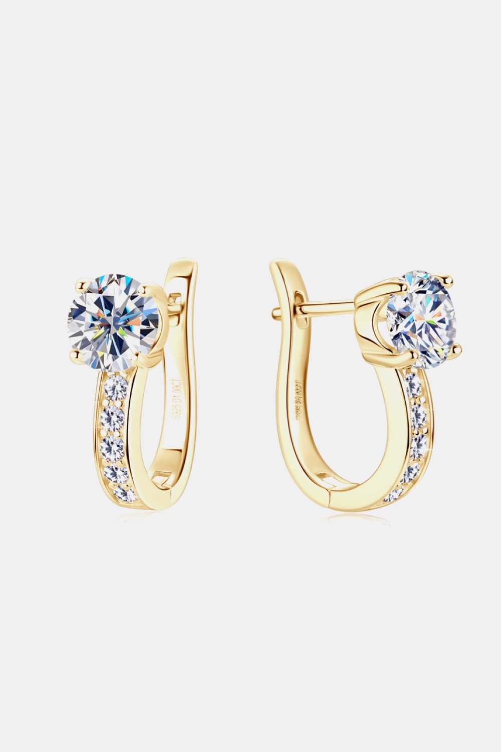 2 Carat Moissanite 925 Sterling Silver Earrings - ClozArt