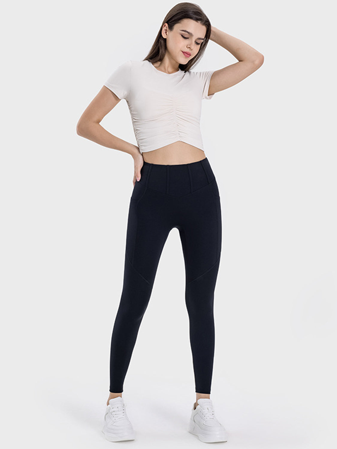 Millennia Pocketed High Waist Active Leggings - ClozArt