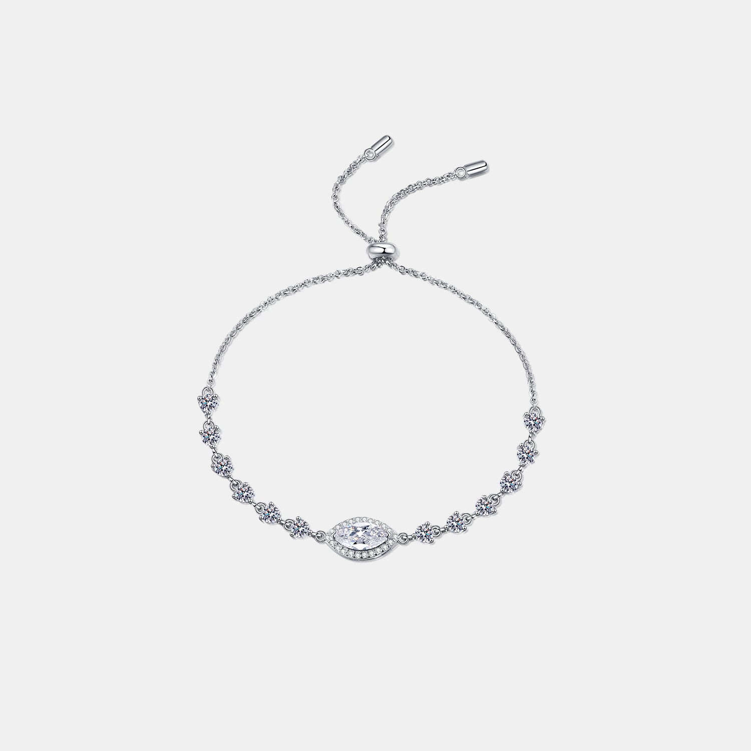 1 Carat Moissanite 925 Sterling Silver Bracelet - ClozArt