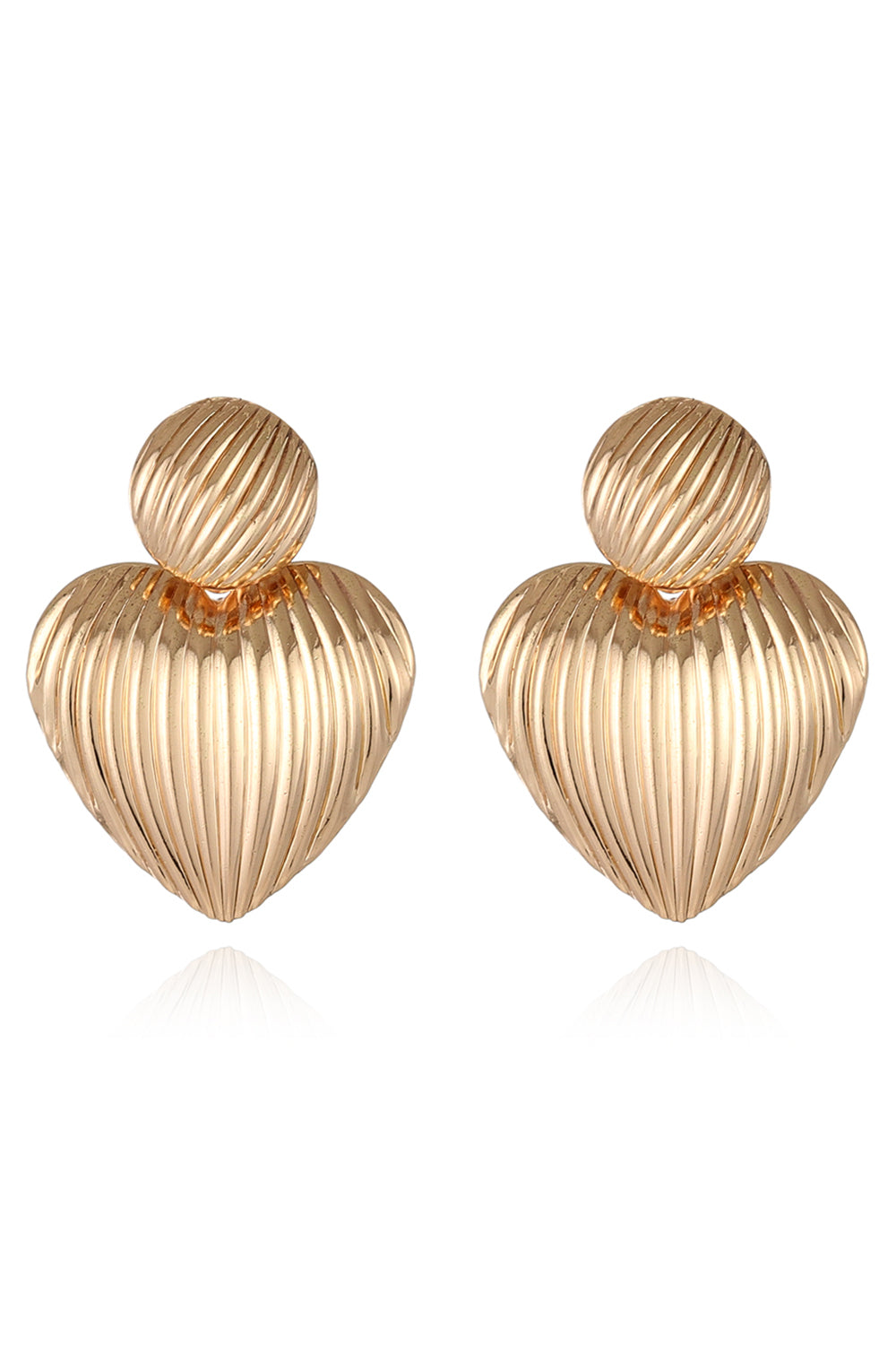 Zinc Alloy Ribbed Earrings - ClozArt