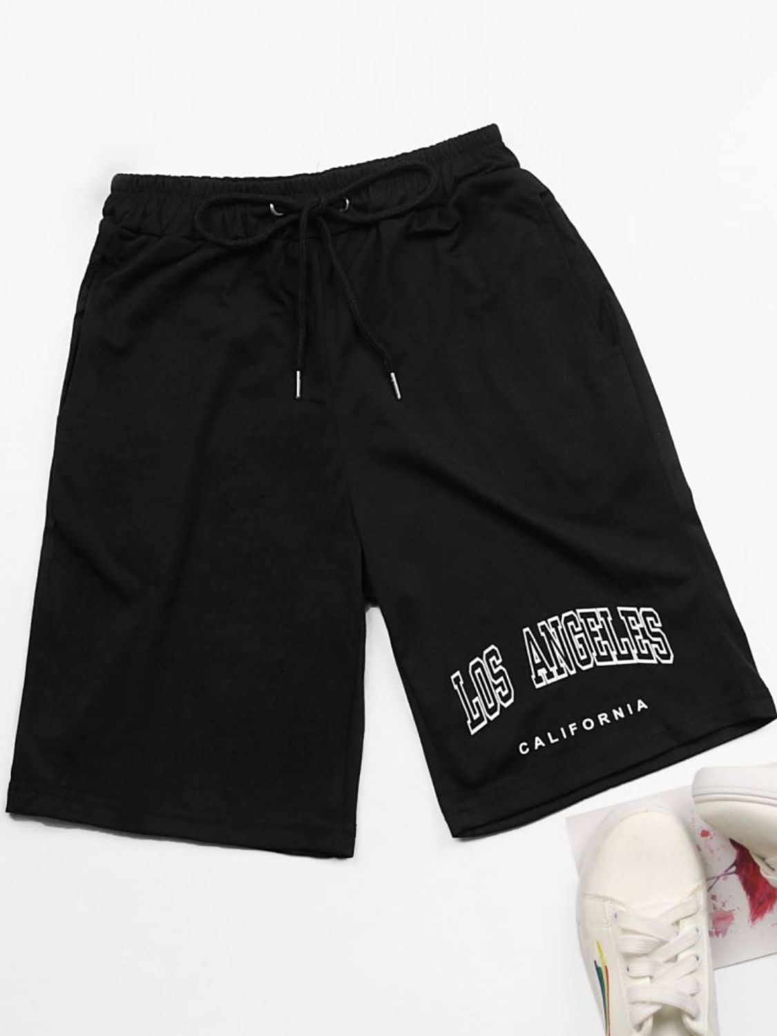 Perfee LOS ANGELES CALIFORNIA Graphic Drawstring Shorts - ClozArt