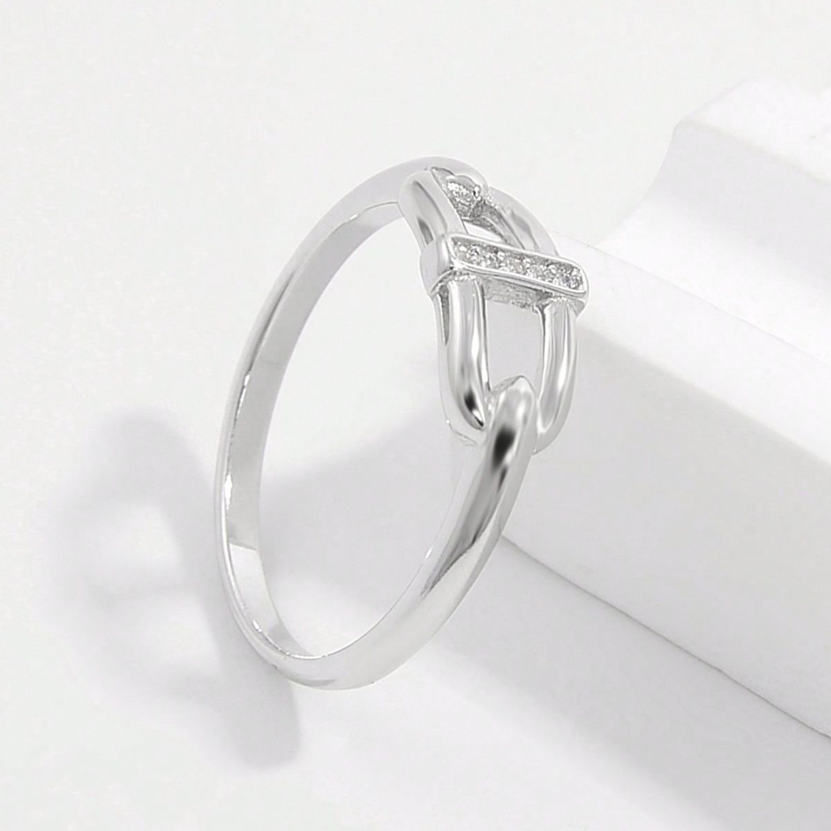 925 Sterling Silver Inlaid Zircon Ring - ClozArt