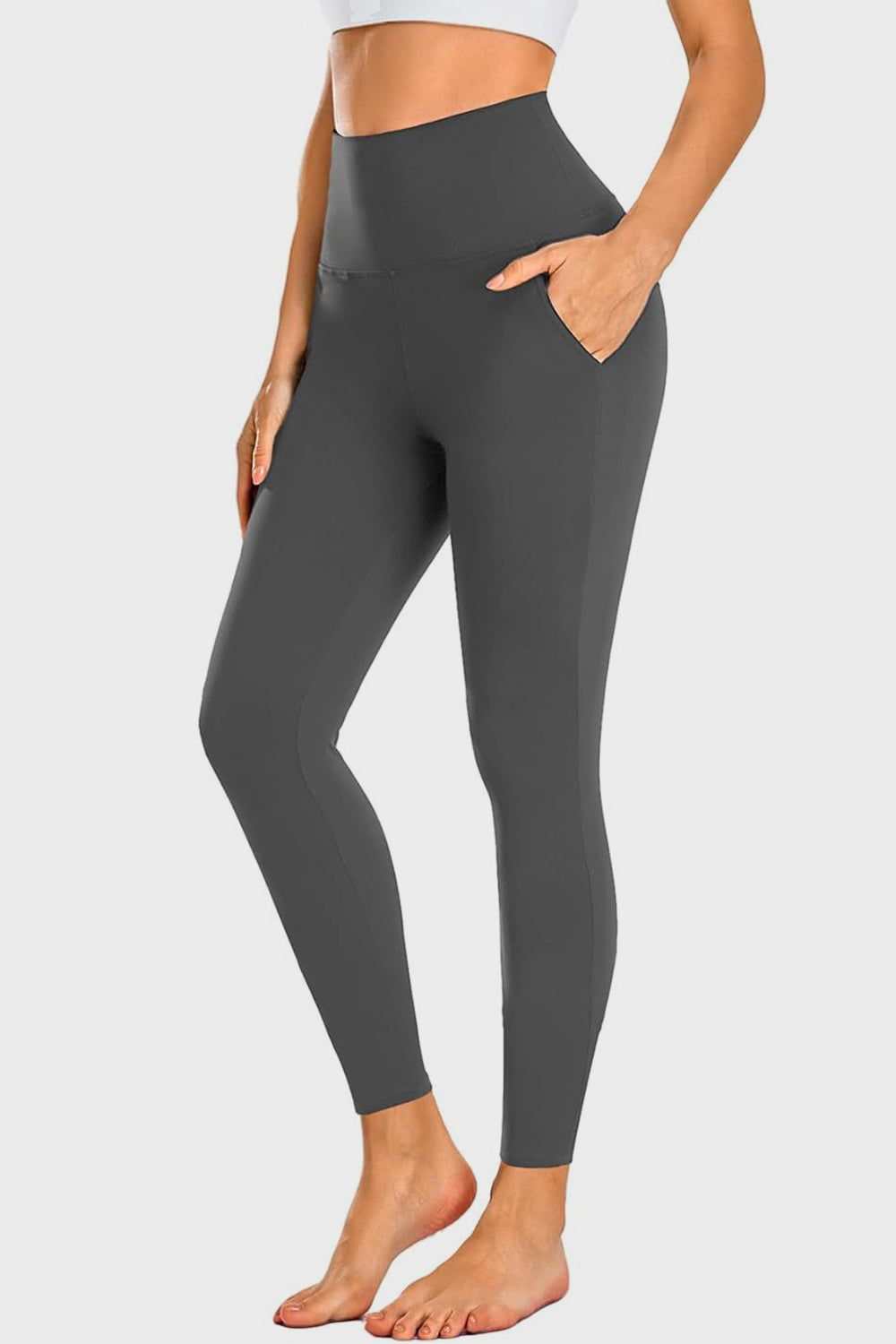 Pocketed High Waist Active Leggings - ClozArt