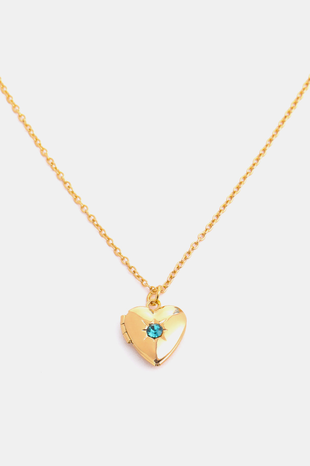 Zircon Heart Shape 14K Gold-Plated Pendant Necklace - ClozArt