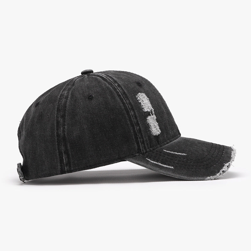 Distressed Adjustable Cotton Baseball Cap - ClozArt