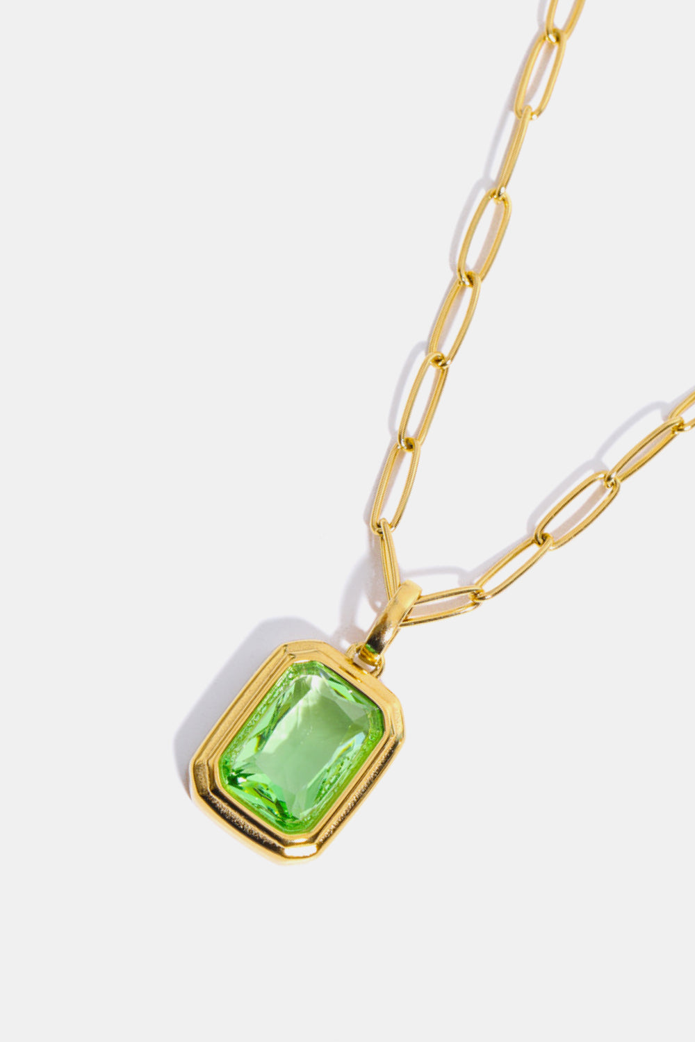 Zircon 18K Gold-Plated Geometrical Shape Pendant Necklace - ClozArt