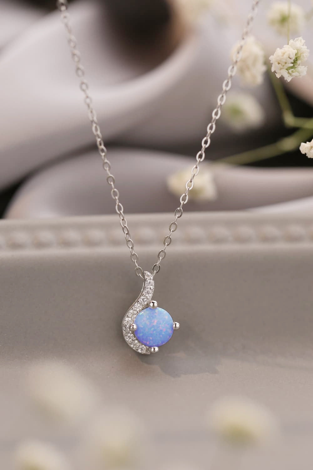 Sweet Beginnings Opal Pendant Necklace - ClozArt