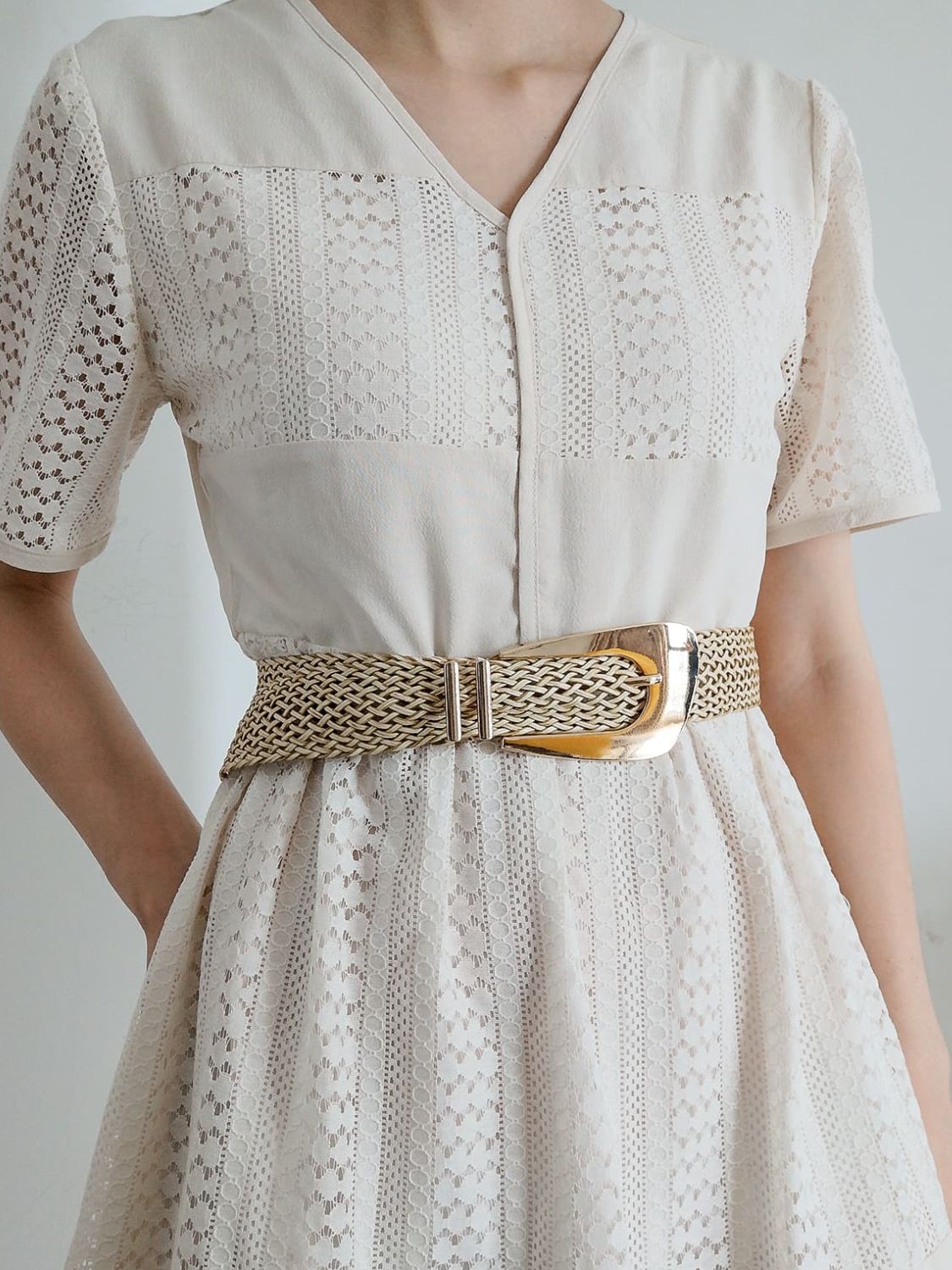 Irregular Buckle Braid Belt - ClozArt