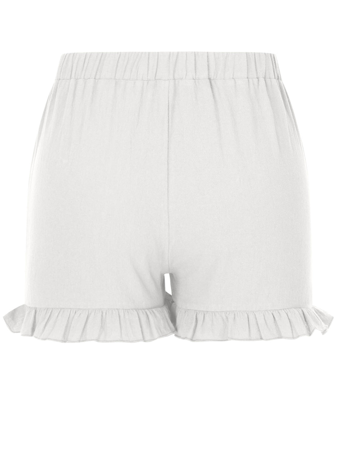 Frill Elastic Waist Shorts - ClozArt