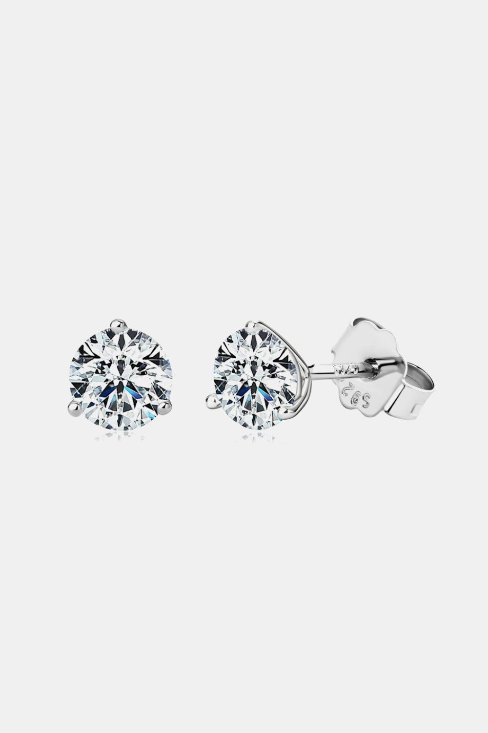 Moissanite 925 Sterling Silver Stud Earrings - ClozArt