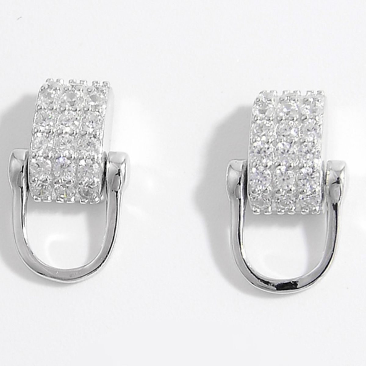 925 Sterling Silver Inlaid Zircon Earrings - ClozArt