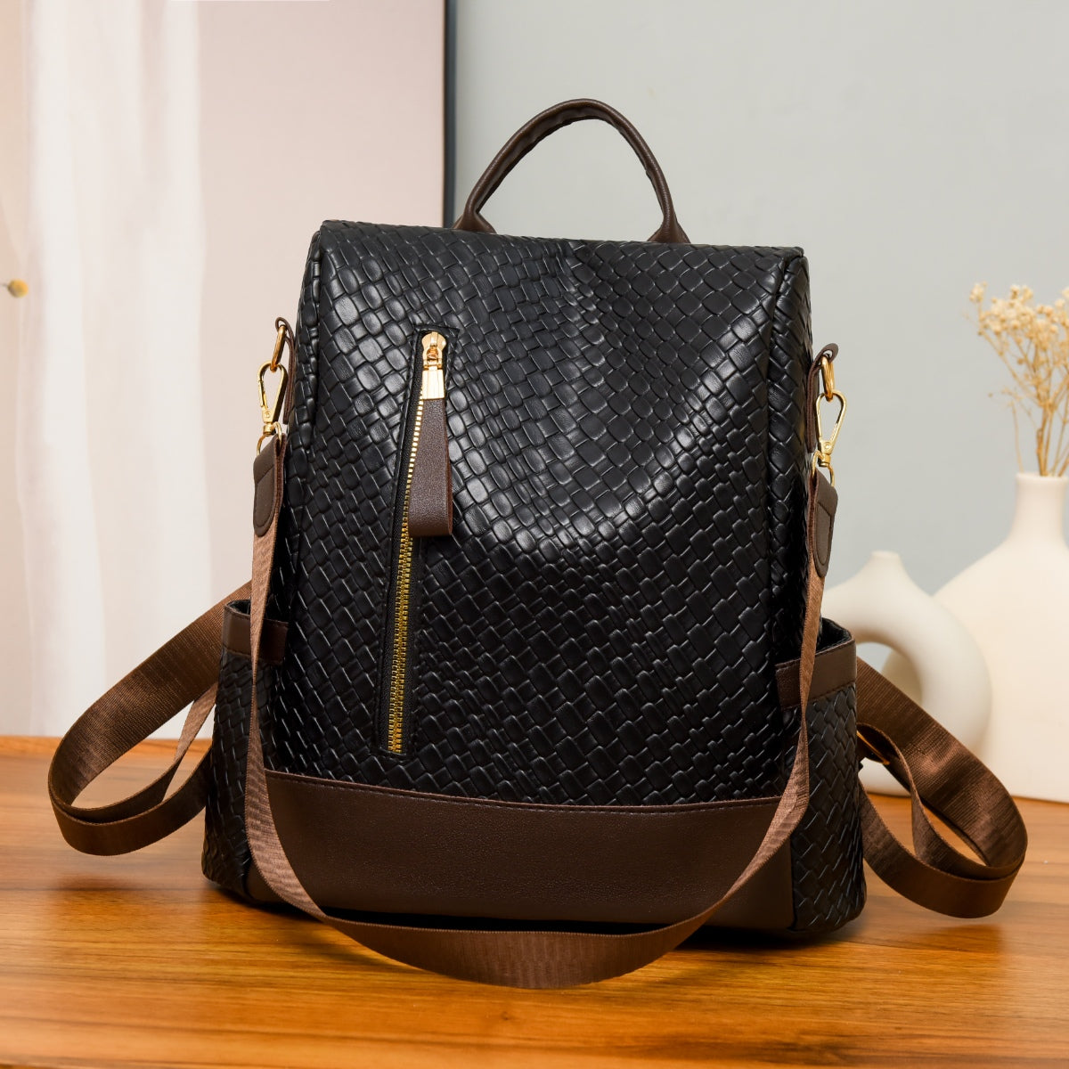 PU Leather Backpack Bag - ClozArt