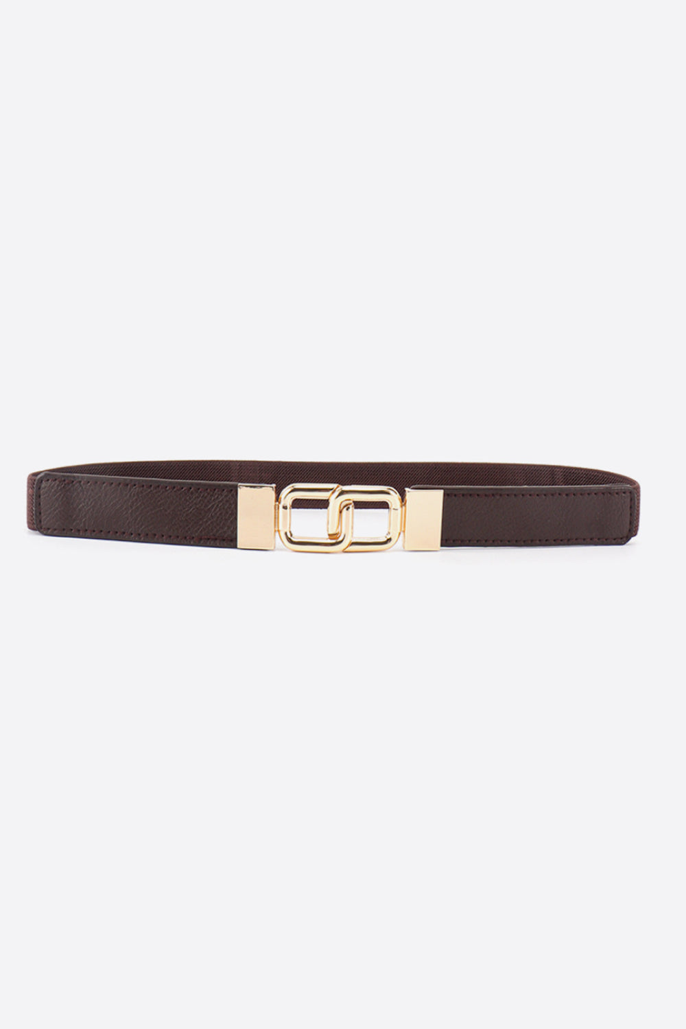 Geometric Double Buckle Elastic Belt - ClozArt