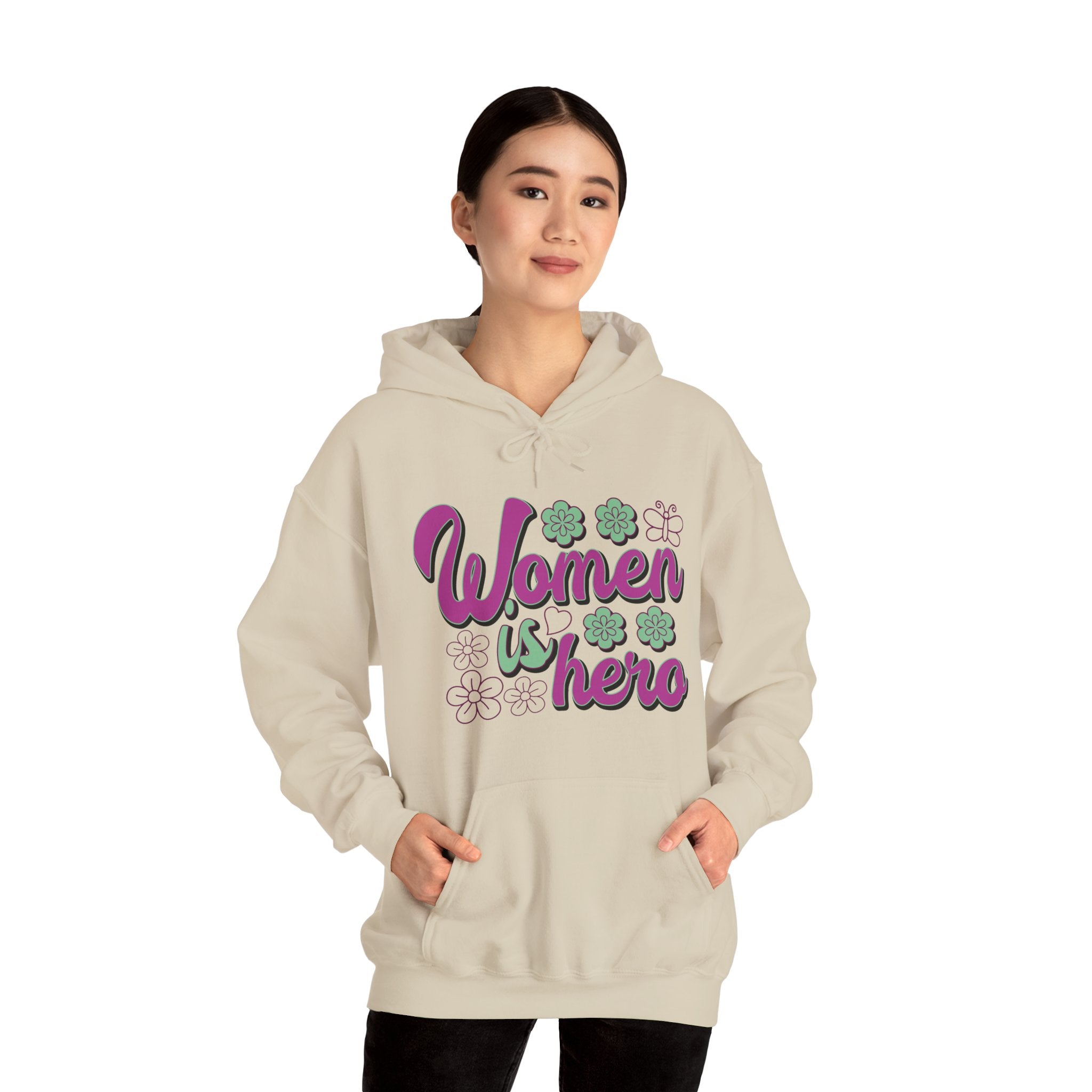 Heavy Blend™ Hooded Sweatshirt - Women is Hero