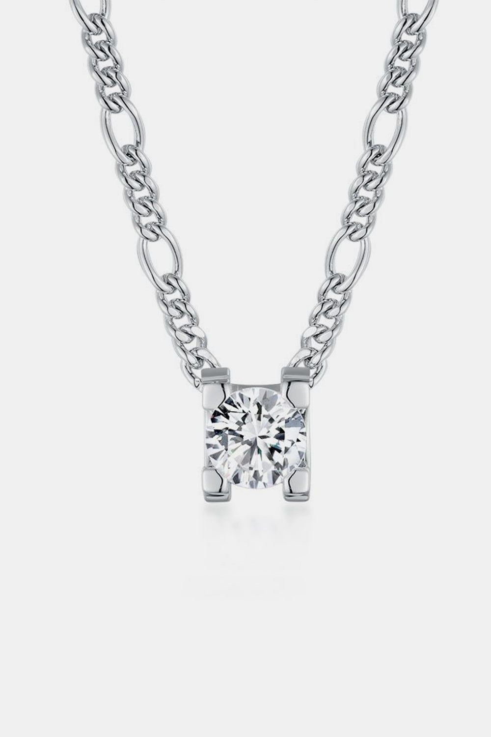 2 Carat Moissanite 925 Sterling Silver Pendant Necklace - ClozArt