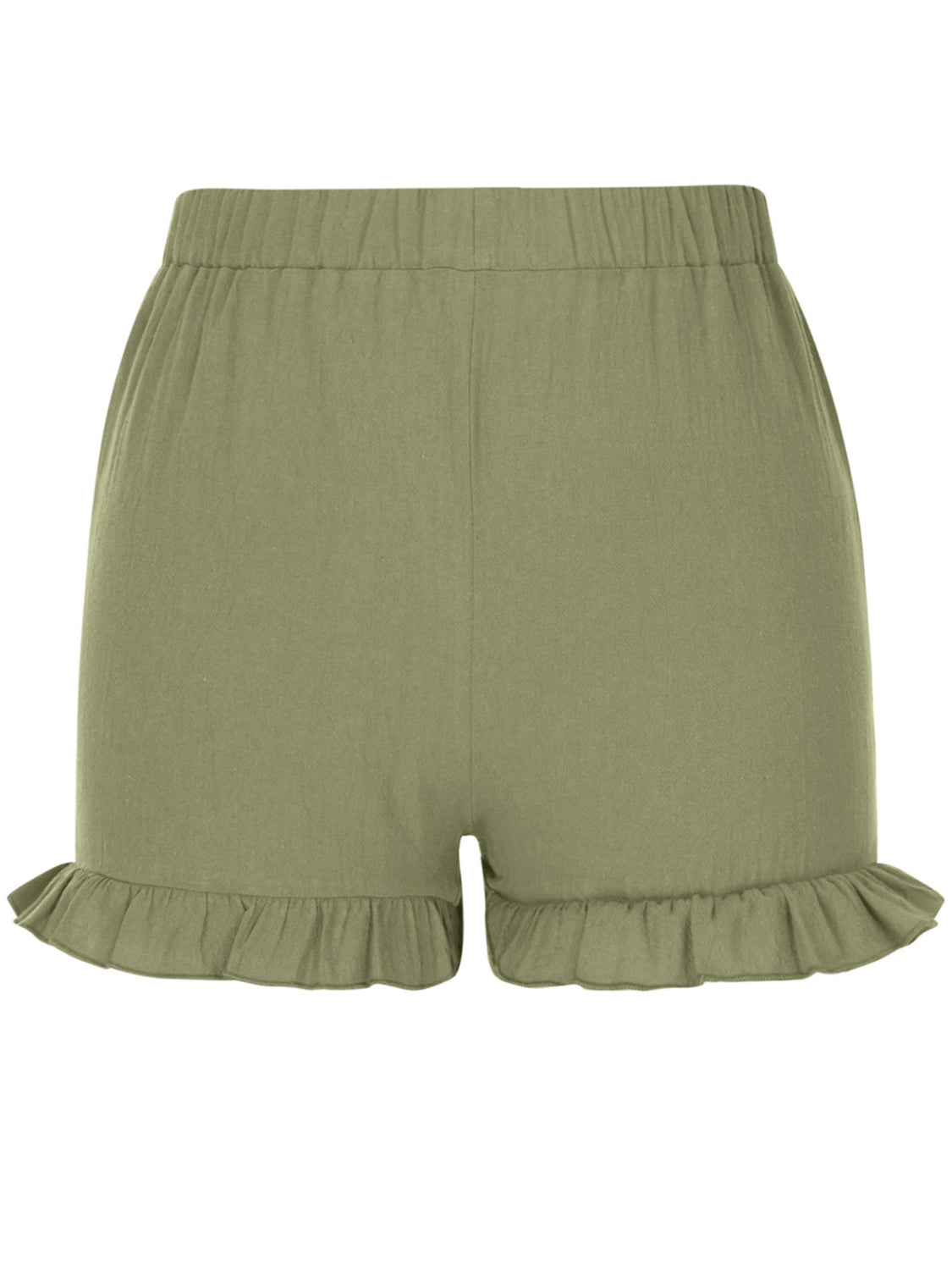 Frill Elastic Waist Shorts - ClozArt