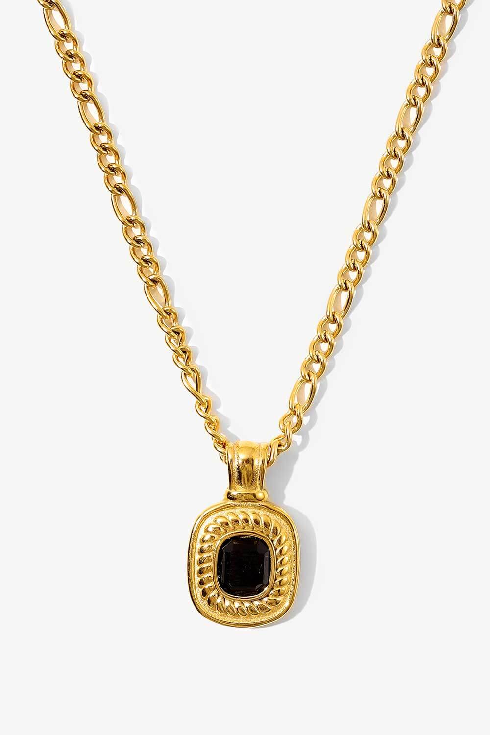 18K Gold Plated Inlaid Rhinestone Pendant Necklace - ClozArt