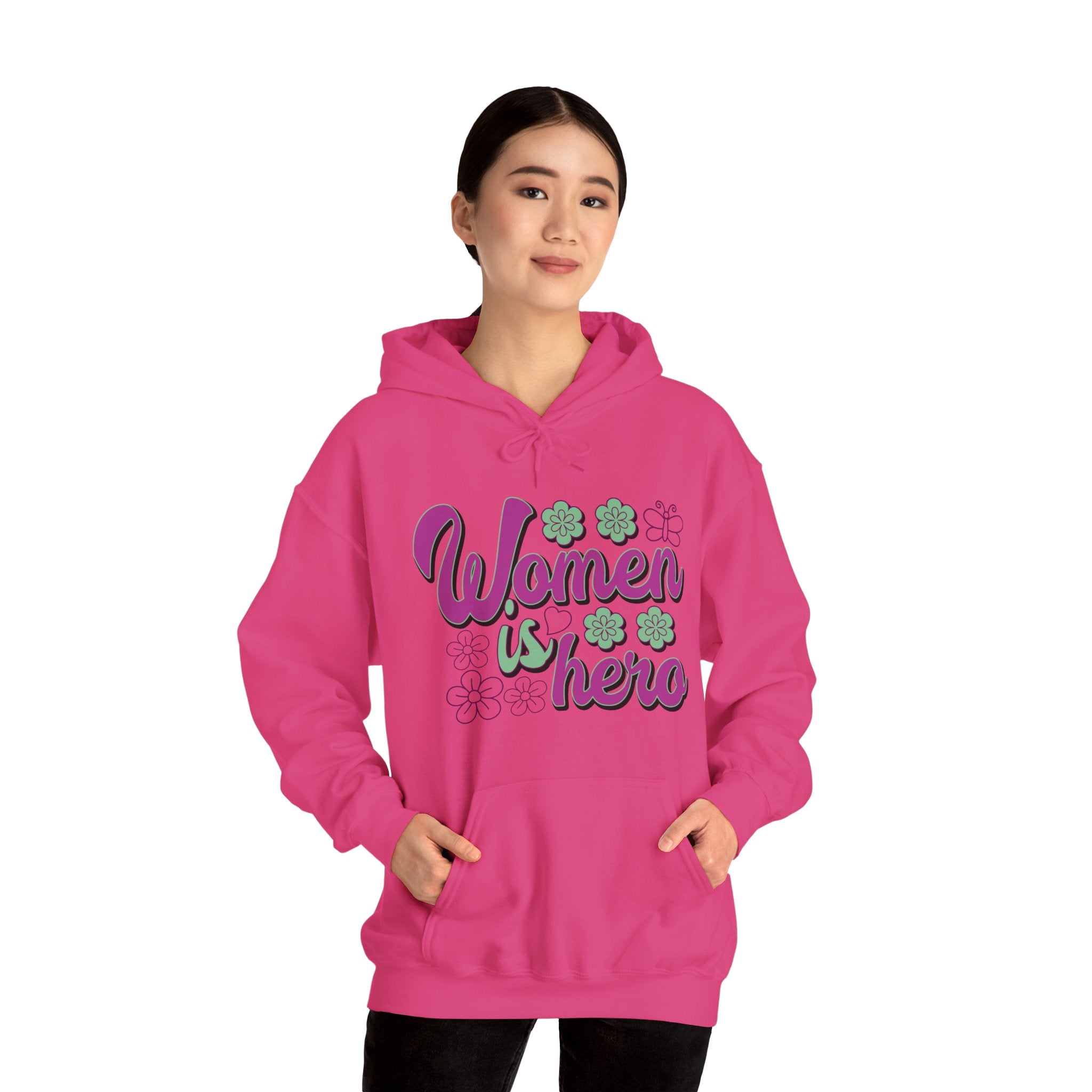 Heavy Blend™ Hooded Sweatshirt - Women is Hero