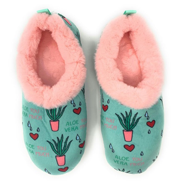 Aloe You - Women's House Sherpa Slippers