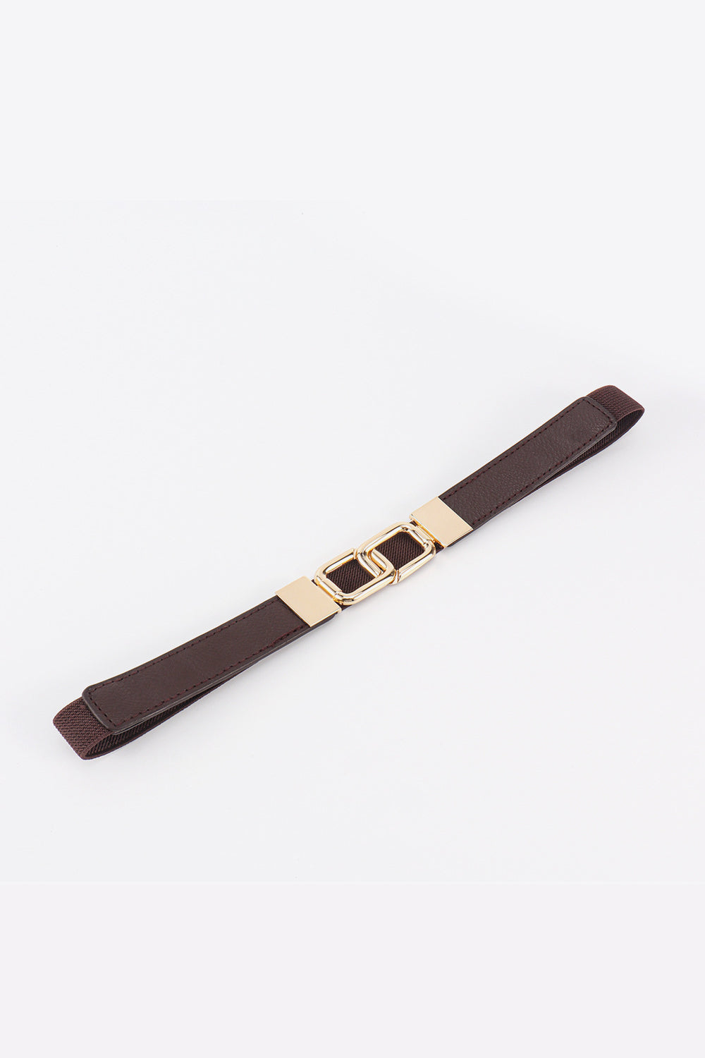 Geometric Double Buckle Elastic Belt - ClozArt