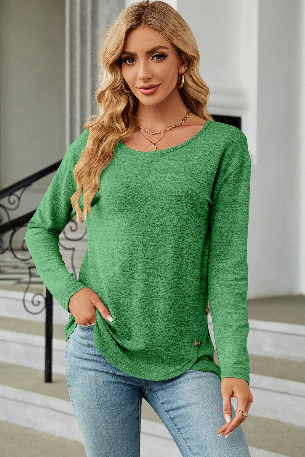 Round Neck Long Sleeve T-Shirt