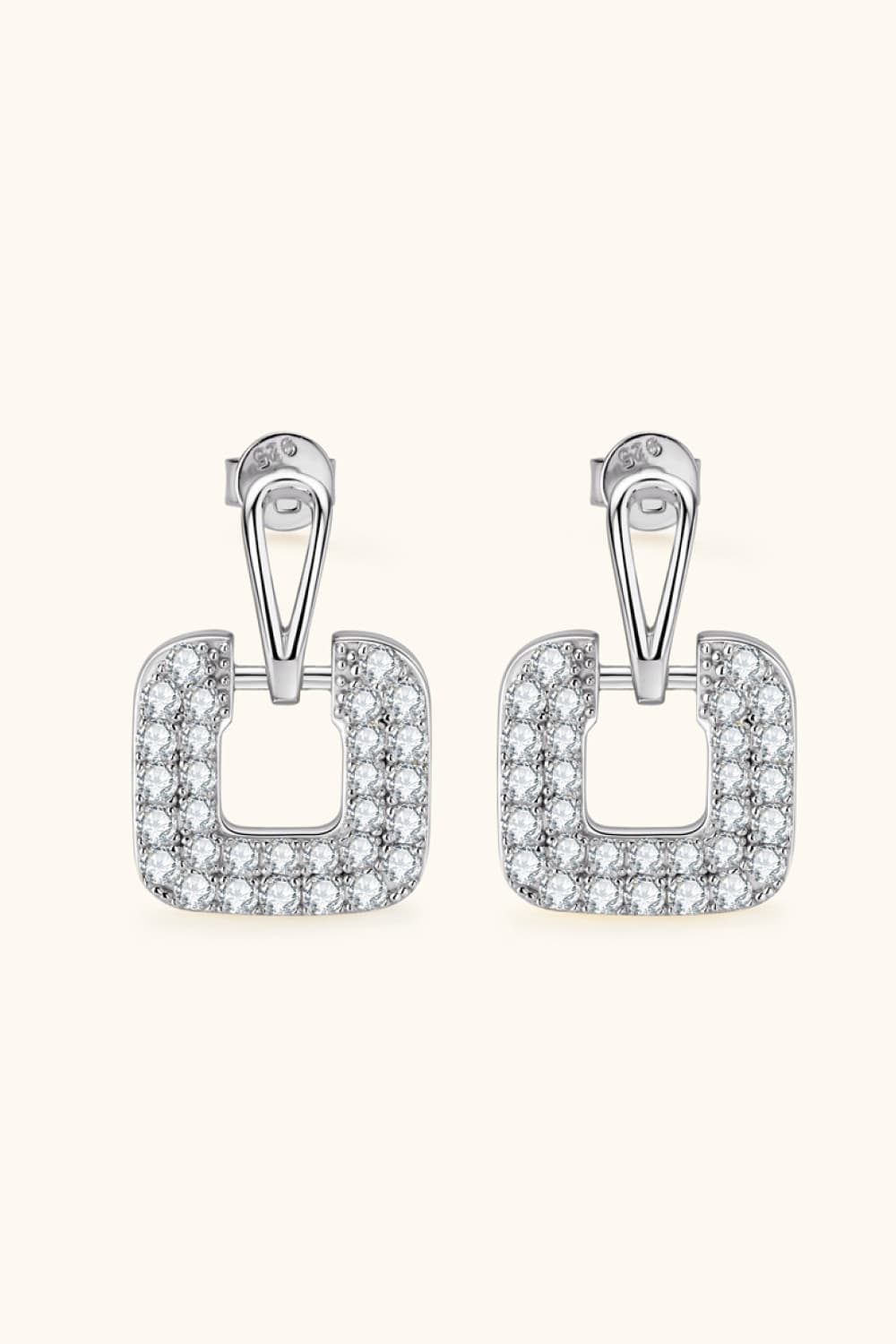 1.68 Carat Moissanite 925 Sterling Silver Drop Earrings - ClozArt