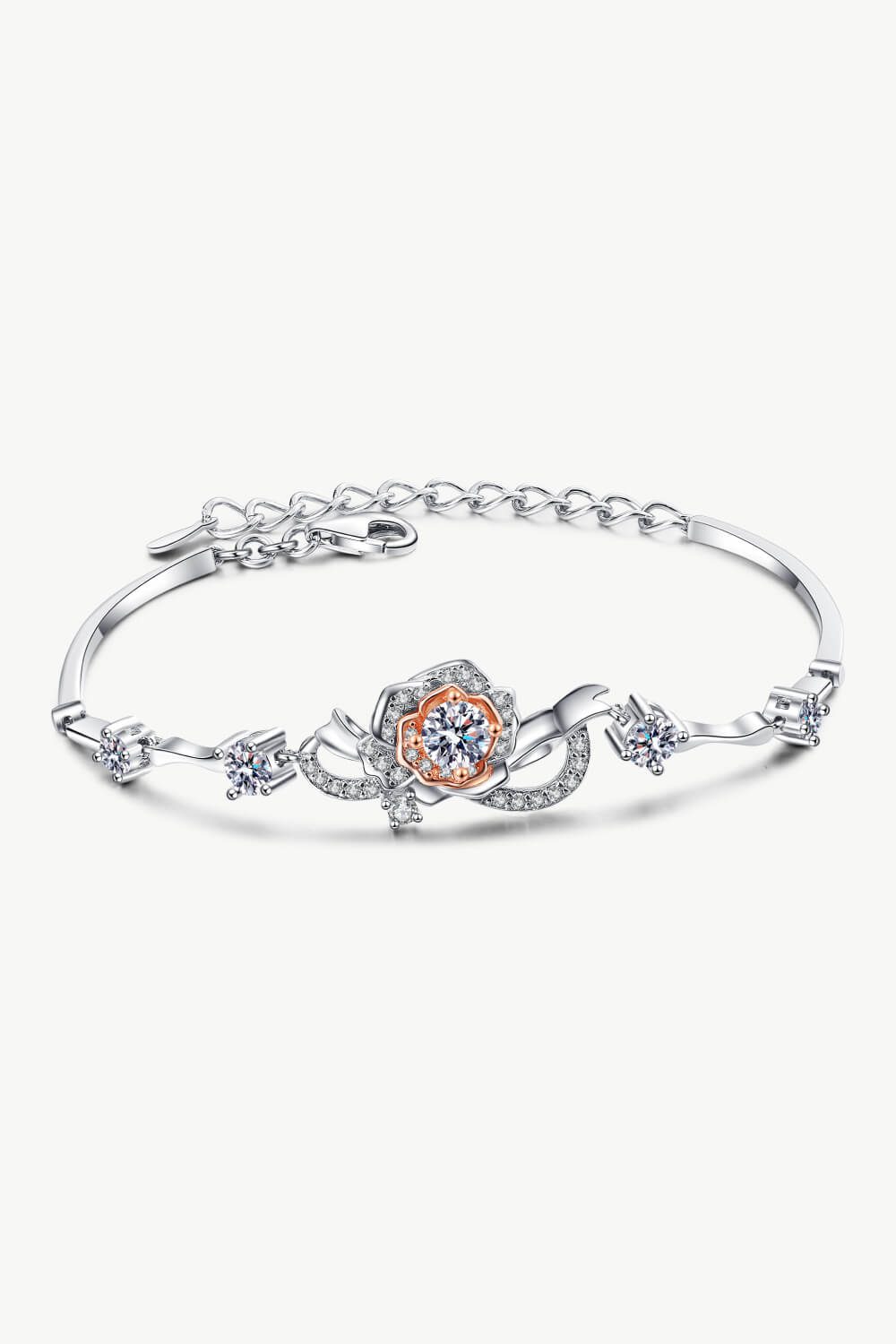 925 Sterling Silver Moissanite Bracelet - ClozArt