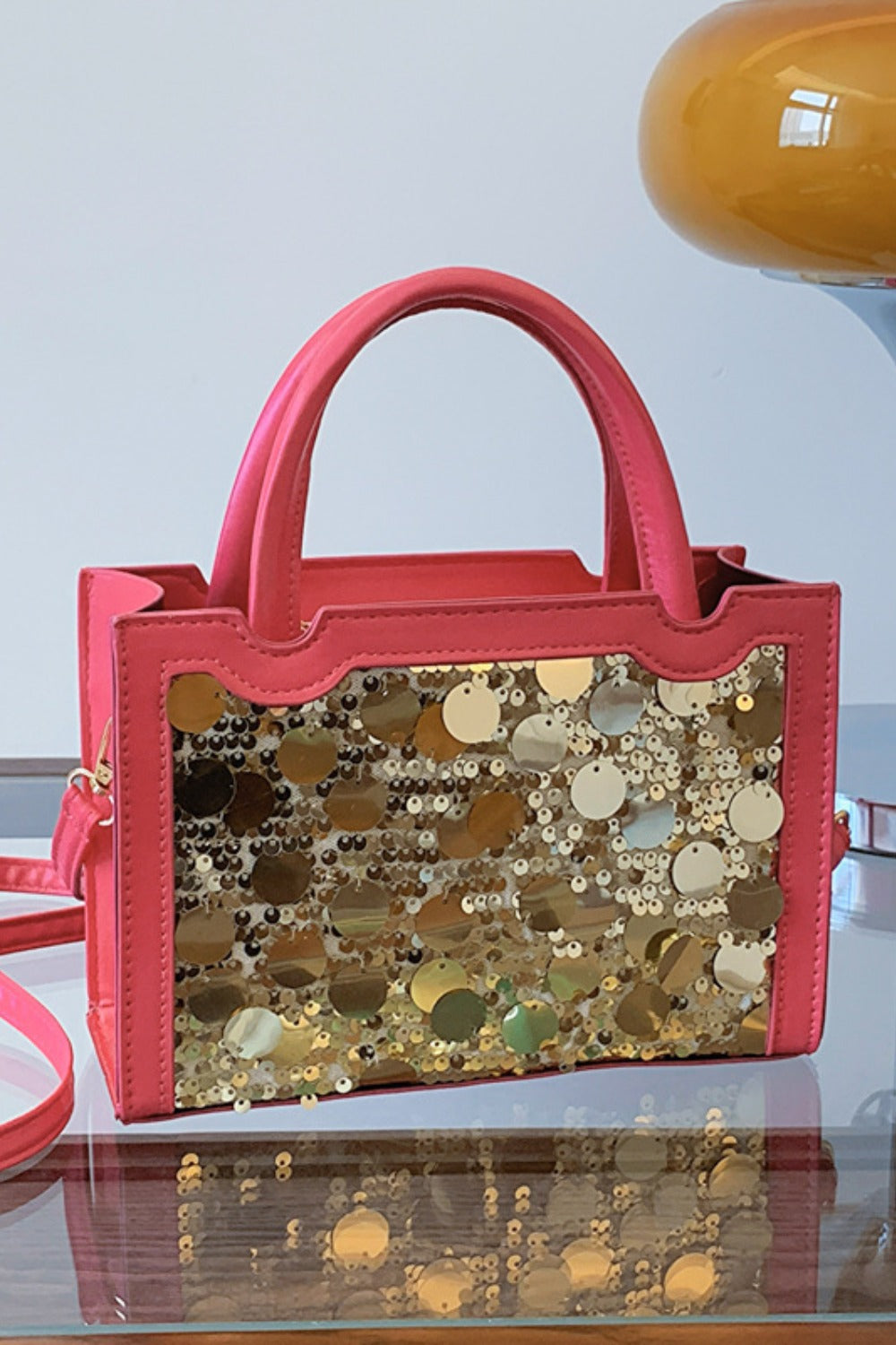 PU Leather Sequin Handbag - ClozArt