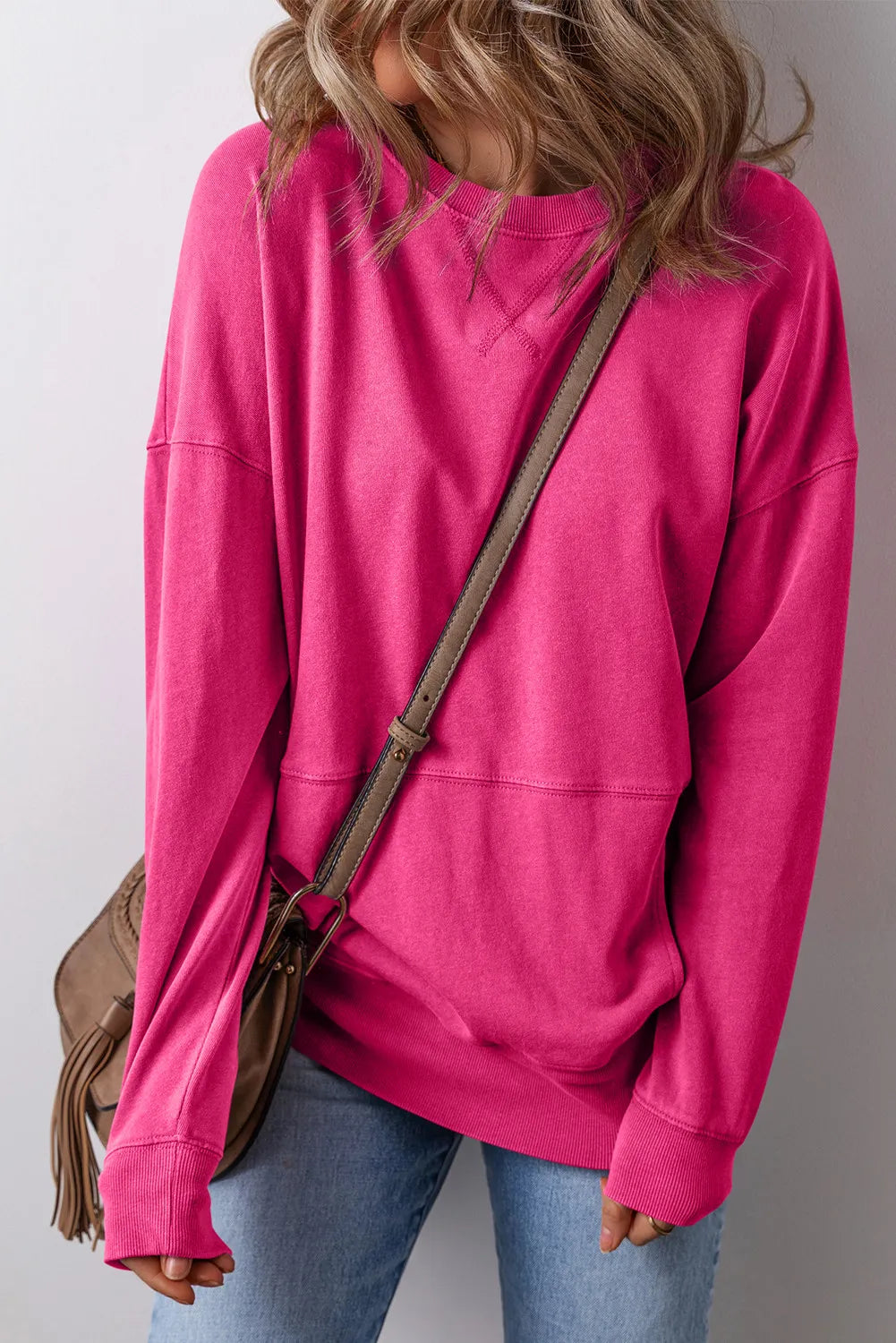 Round Neck Long Sleeve Sweatshirt