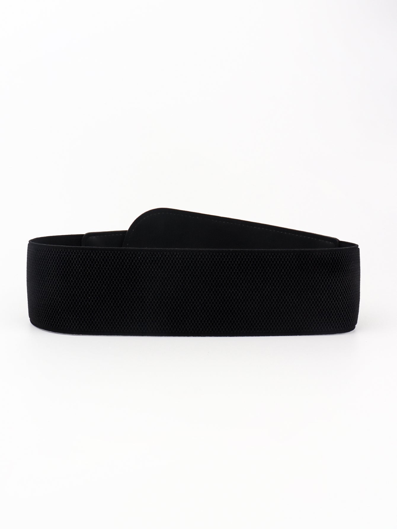 PU Elastic Wide Belt with Alloy Buckle - ClozArt