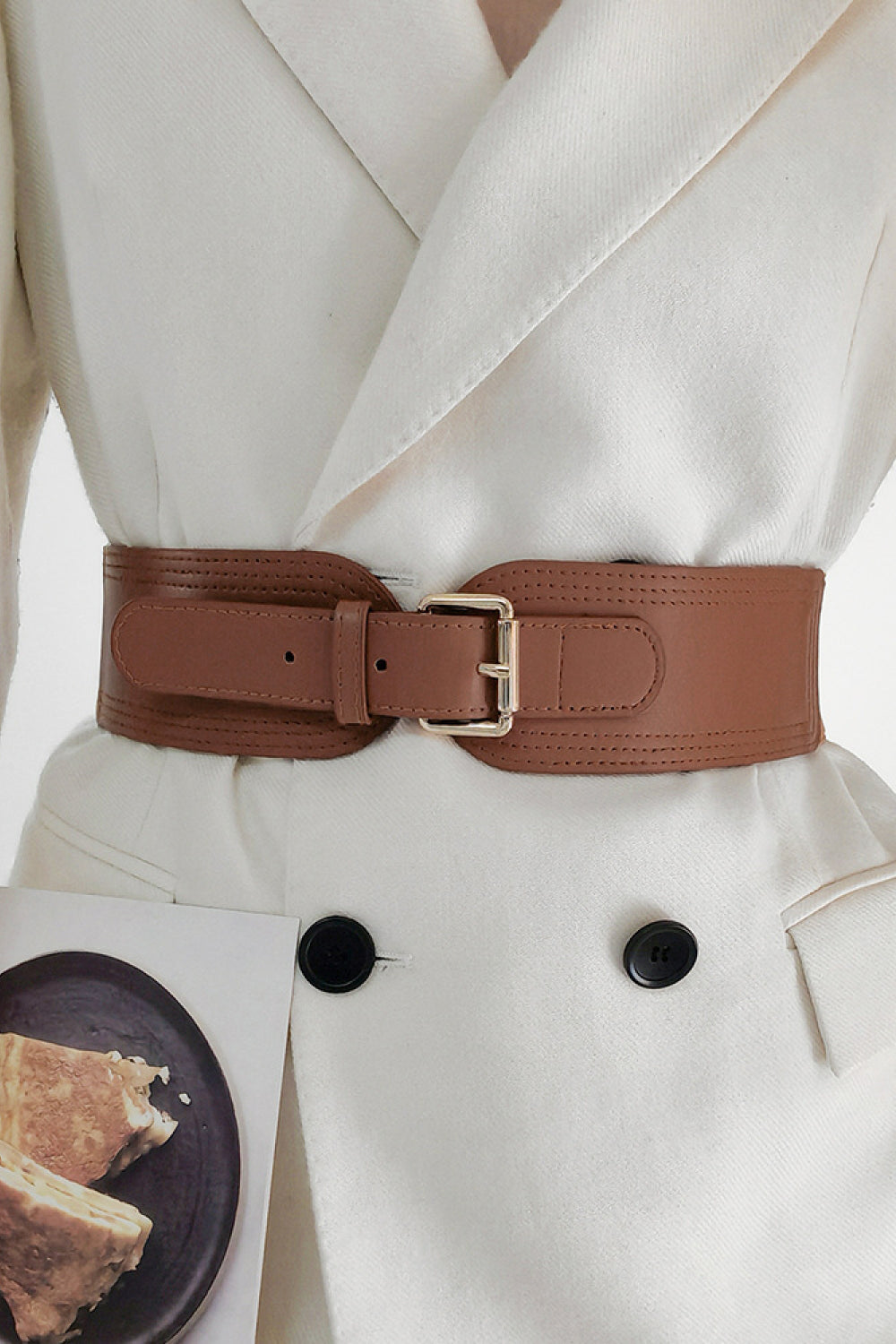 Elastic Wide PU Belt - ClozArt