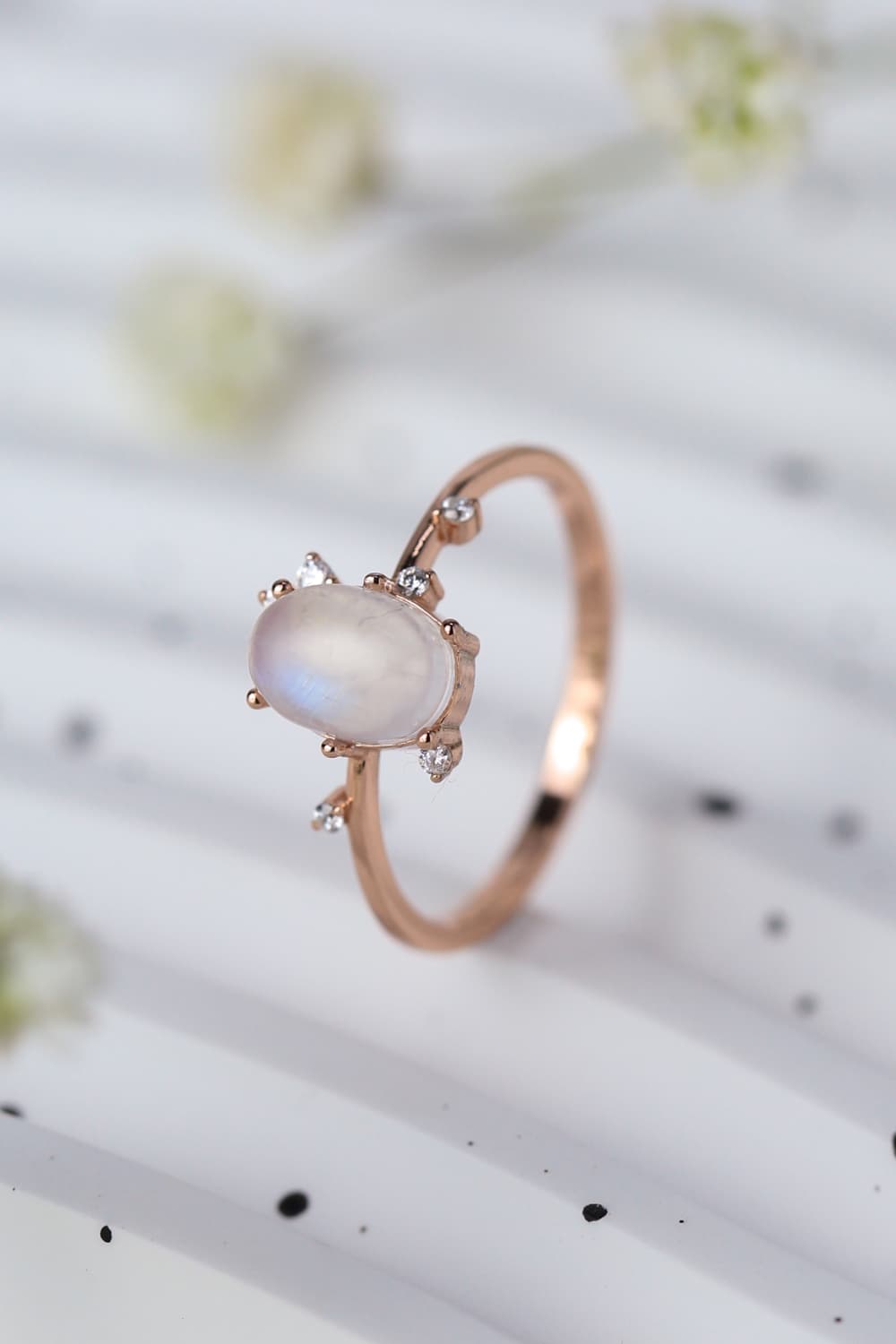 High Quality Natural Moonstone 925 Sterling Silver Ring - ClozArt