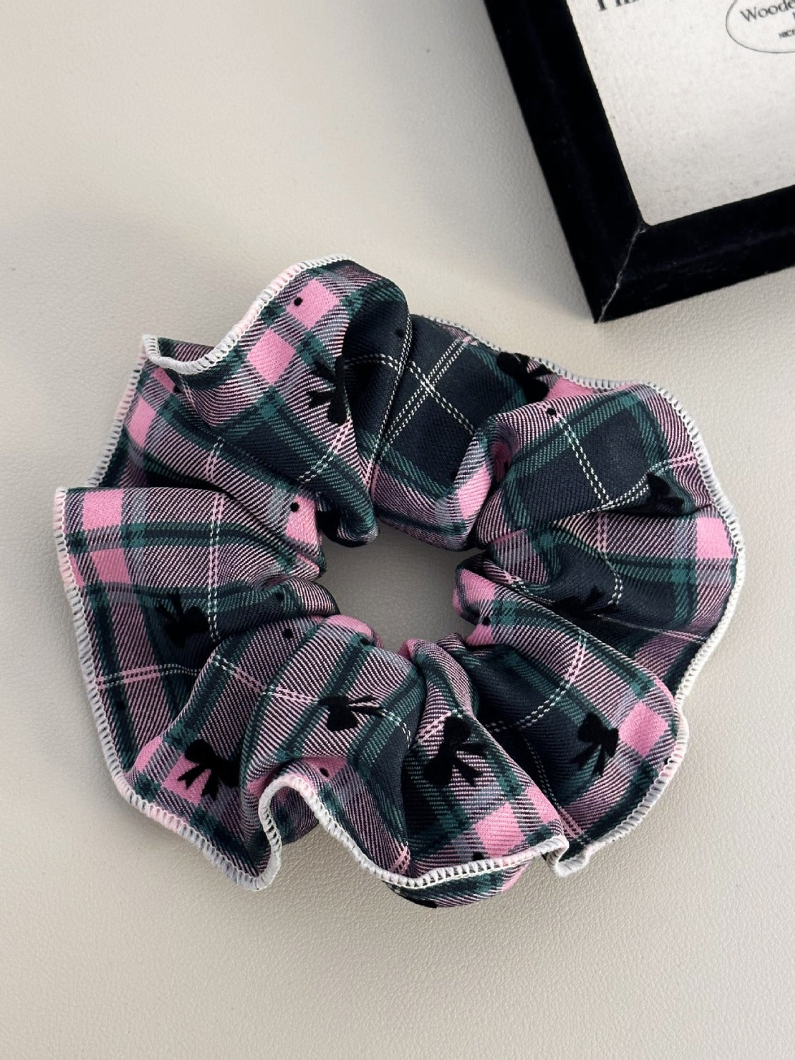 3-Piece Plaid Contrast Elastic Hair Scrunchy - ClozArt