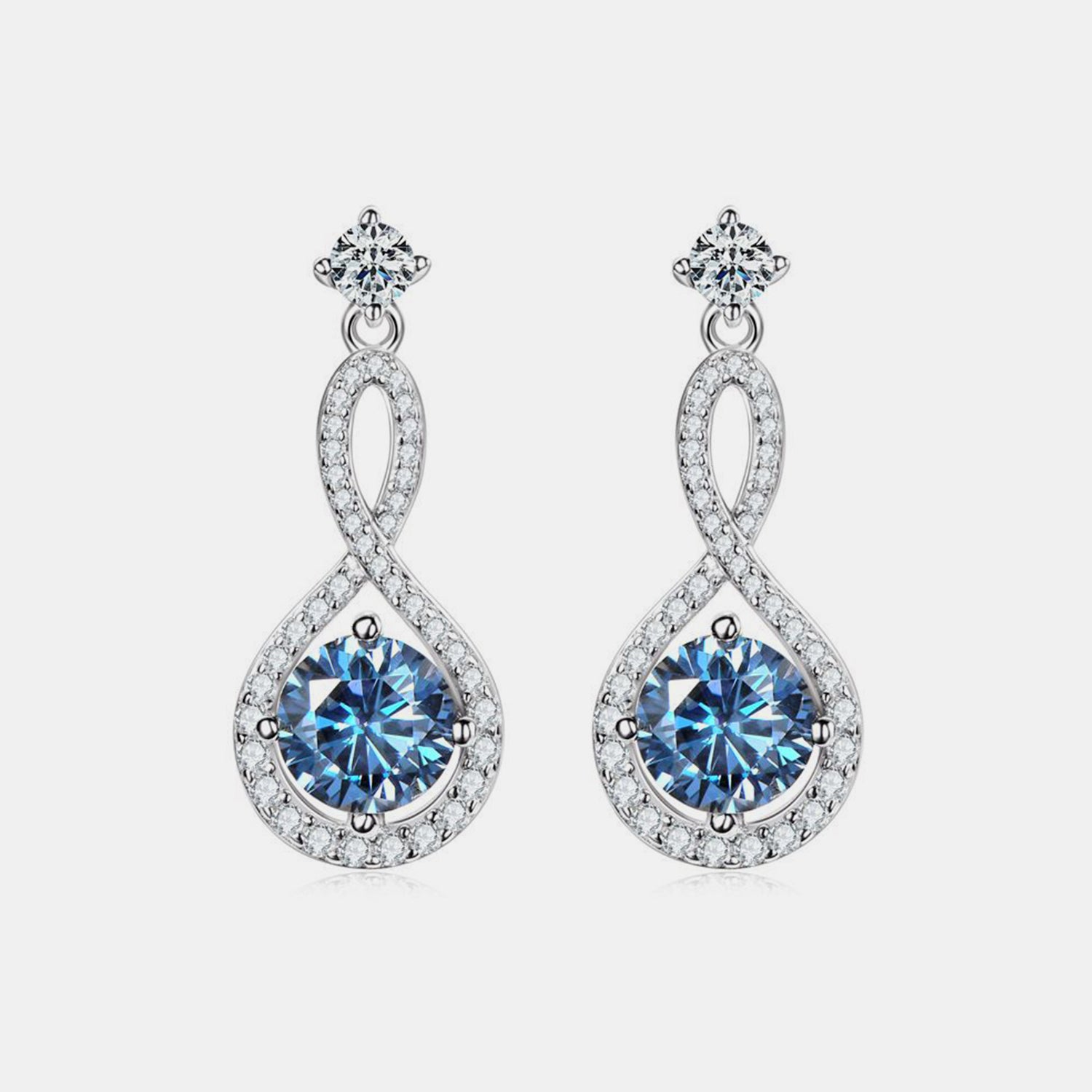 1 Carat Moissanite 925 Sterling Silver Earrings - ClozArt