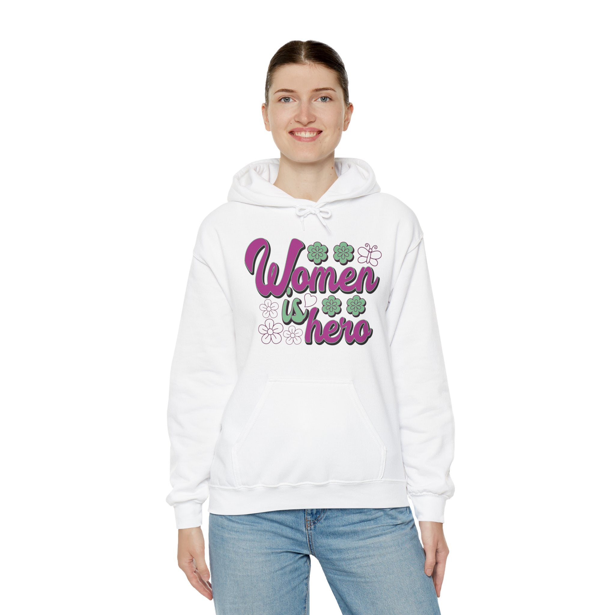 Heavy Blend™ Hooded Sweatshirt - Women is Hero