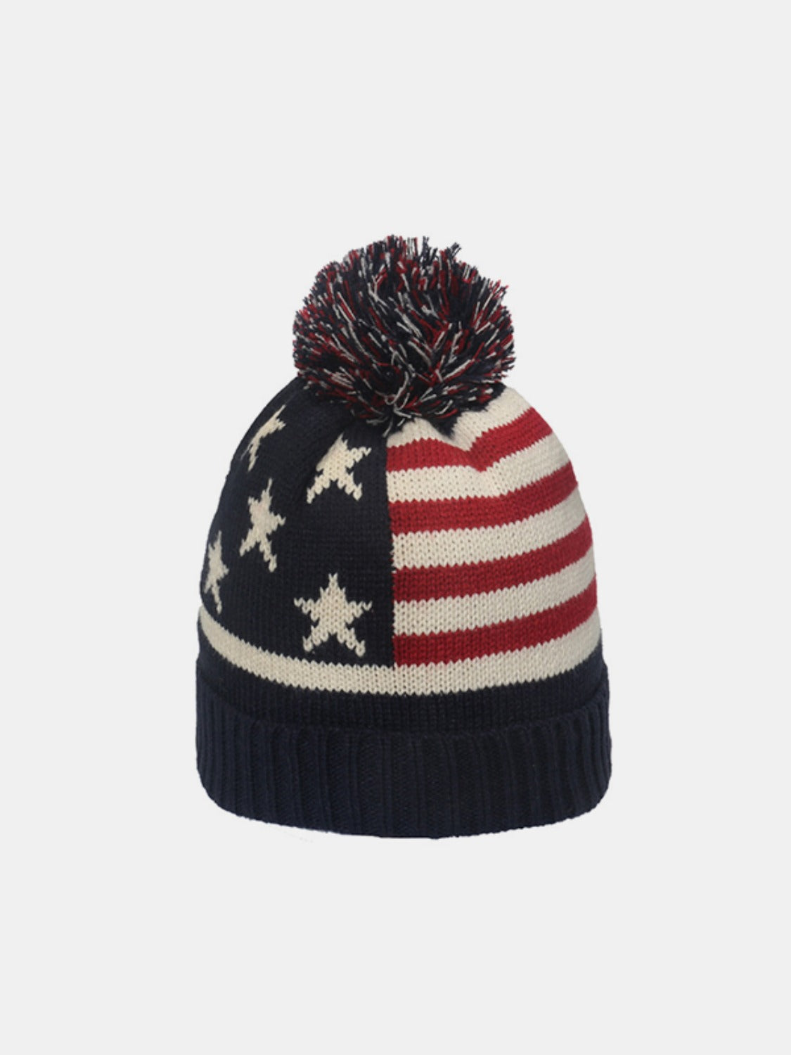 Roll Rim US Flag Knit Hat - ClozArt