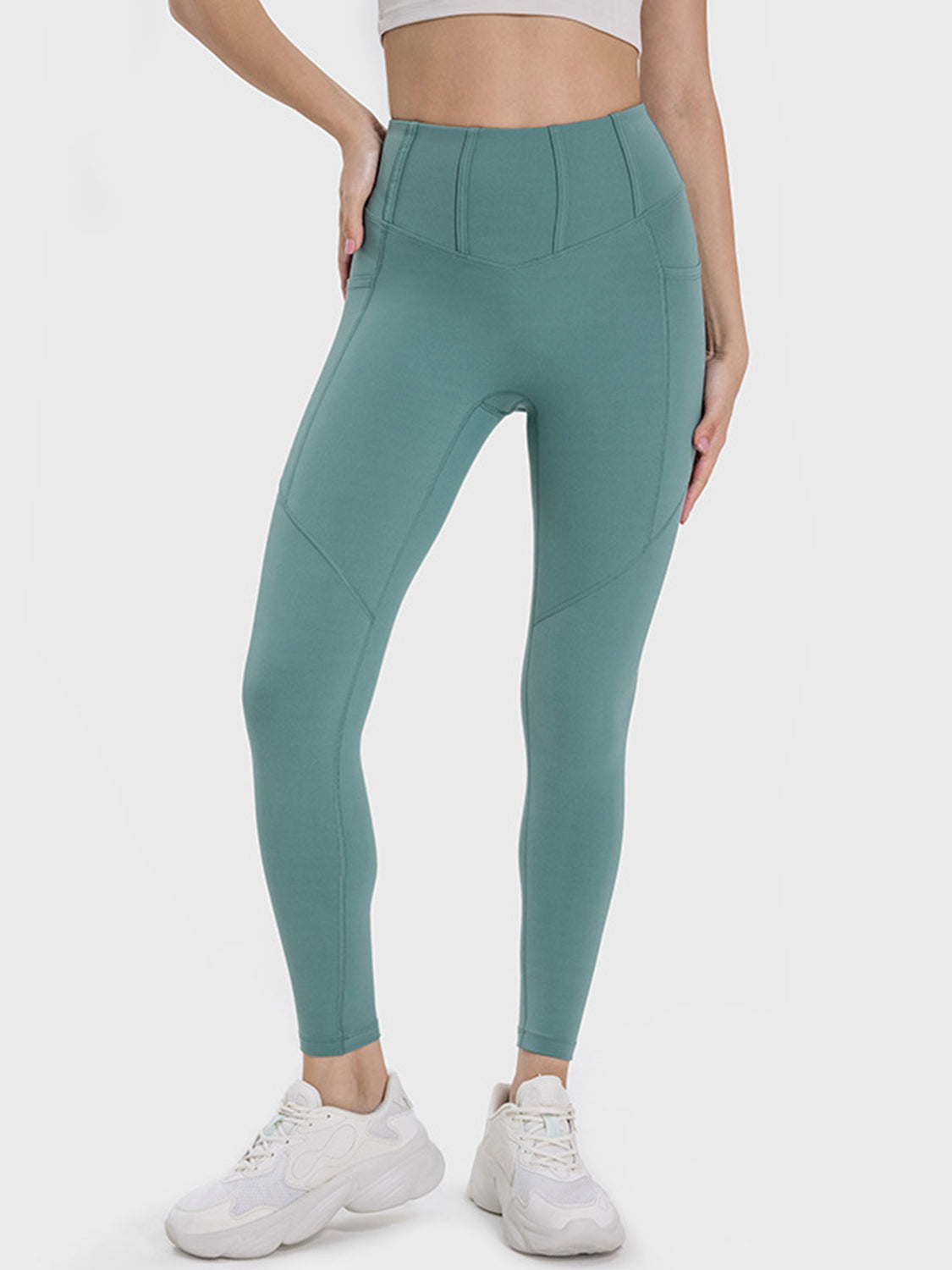 Millennia Pocketed High Waist Active Leggings - ClozArt