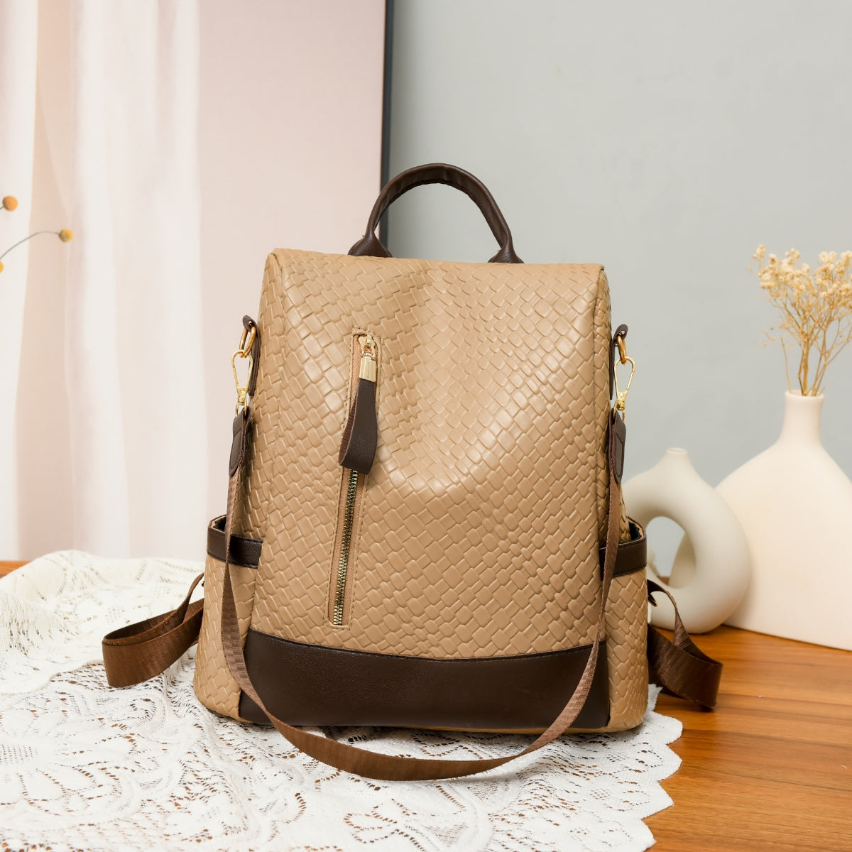 PU Leather Backpack Bag - ClozArt