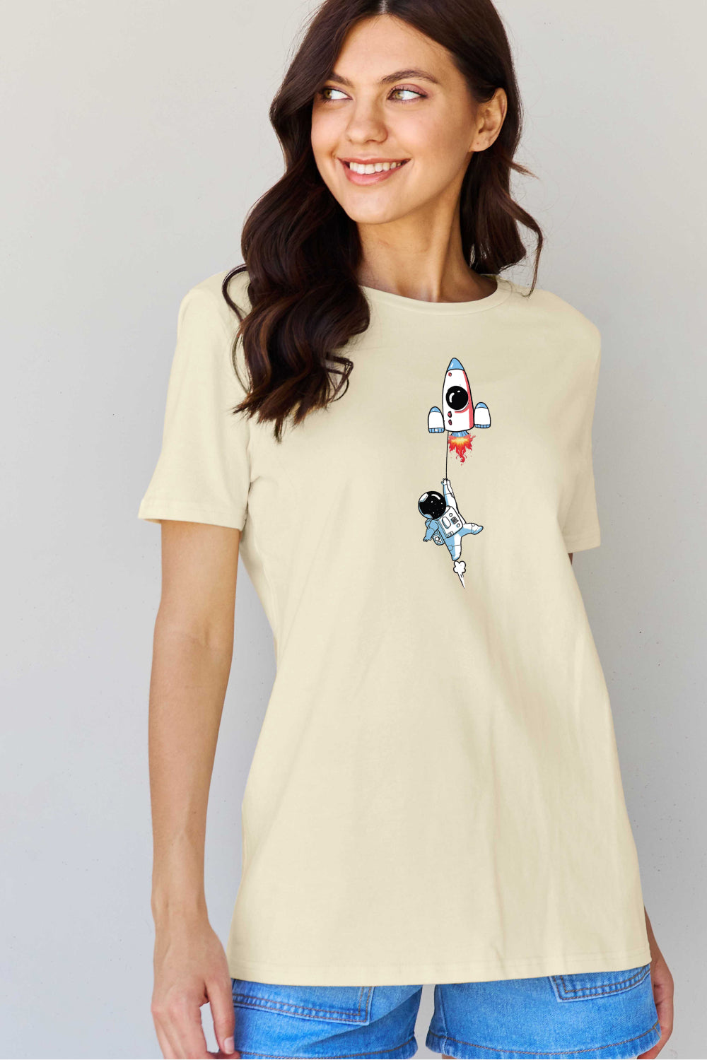 Simply Love Full Size Astronaut Graphic Cotton T-Shirt