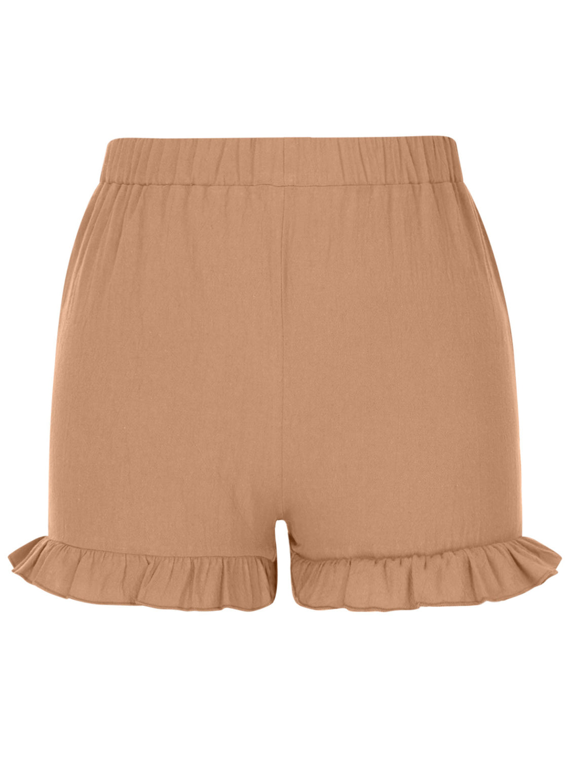 Frill Elastic Waist Shorts - ClozArt