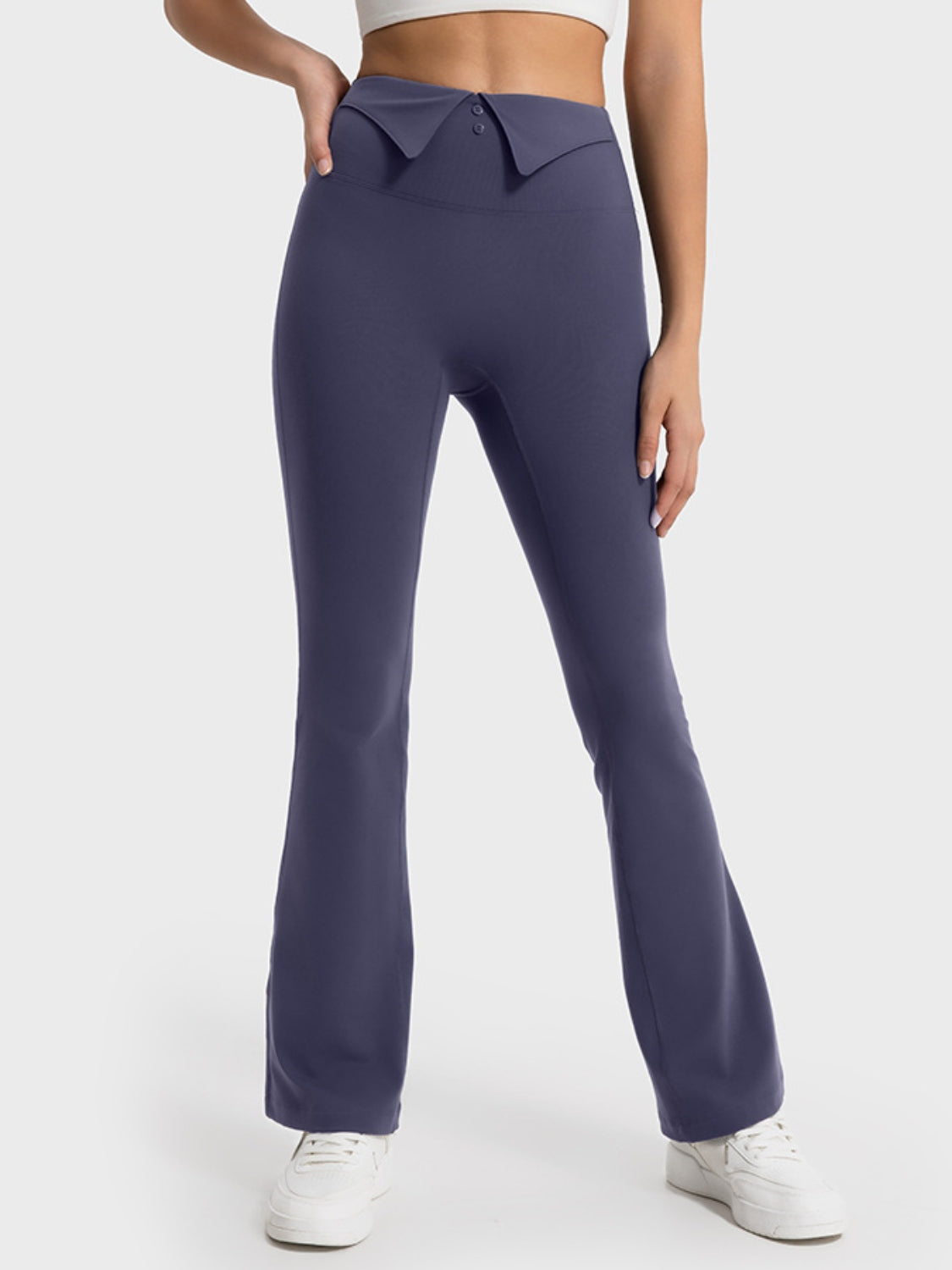 Millennia Wide Waistband Bootcut Sport Pants - ClozArt