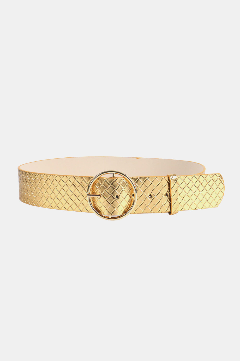 PU Leather Circle Shape Buckle Belt - ClozArt