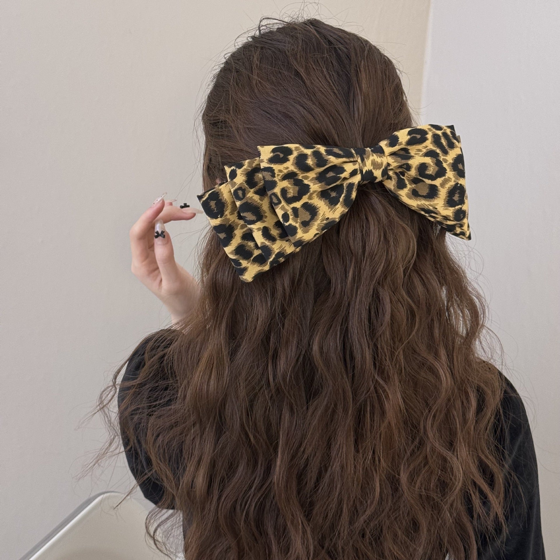 2 Piece Leopard Bow Hair Clip - ClozArt