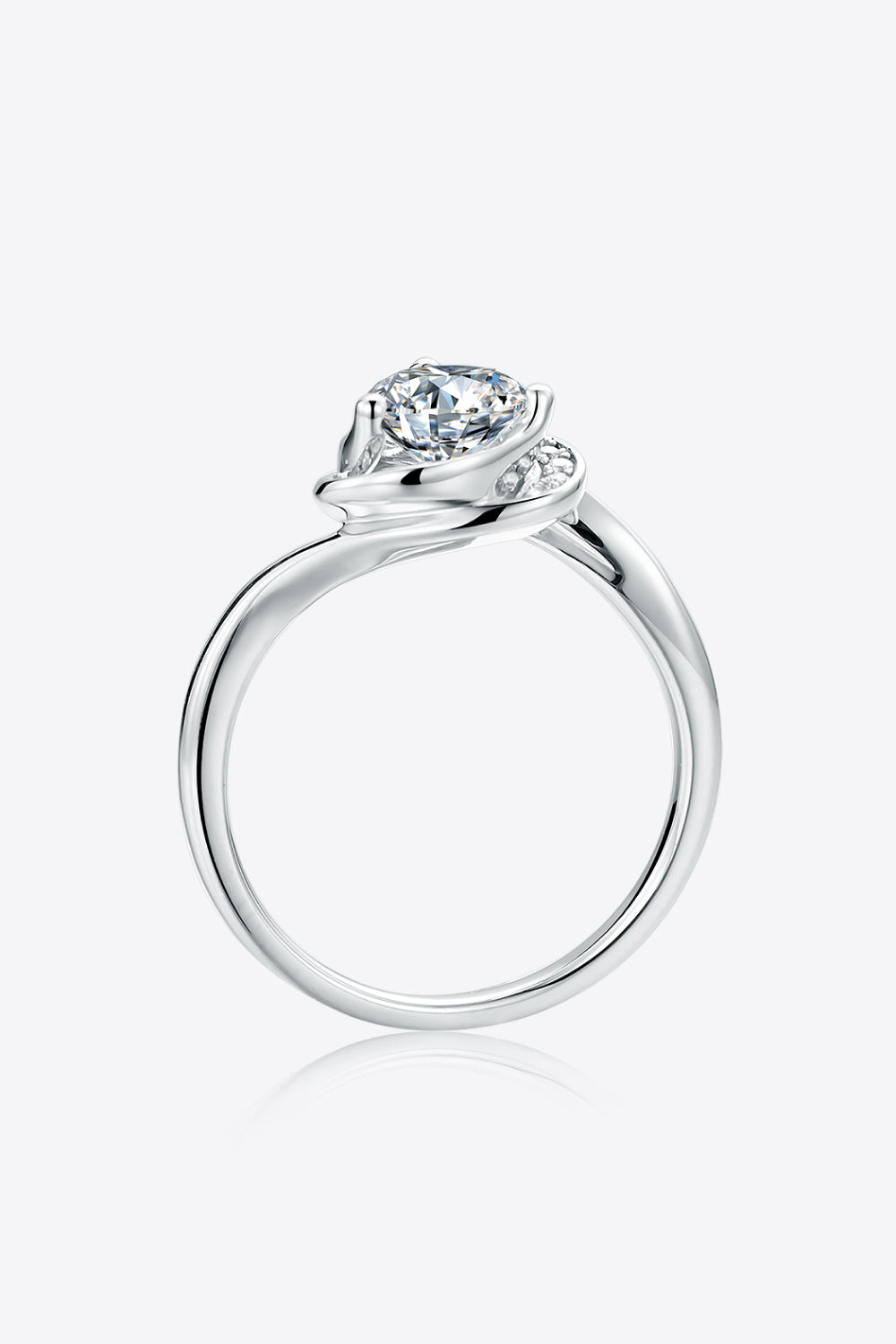 1 Carat Moissanite 925 Sterling Silver Heart Ring - ClozArt