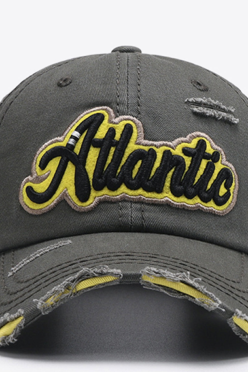 ATLANTIC Graphic Distressed Baseball Cap - ClozArt