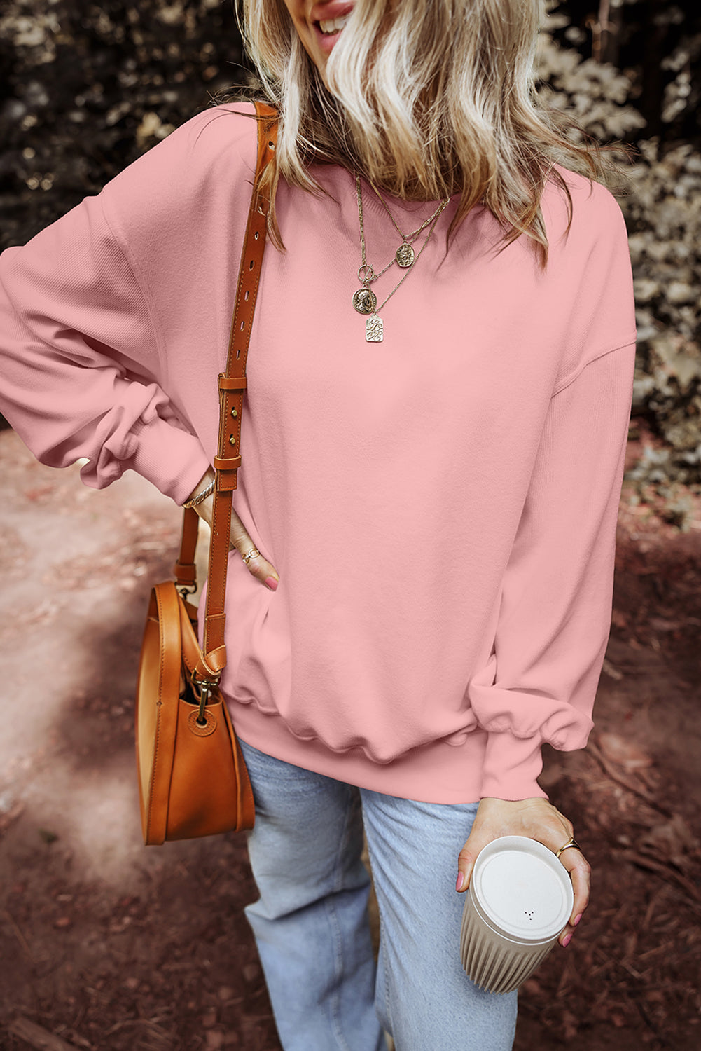 Round Neck Long Sleeve Sweatshirt