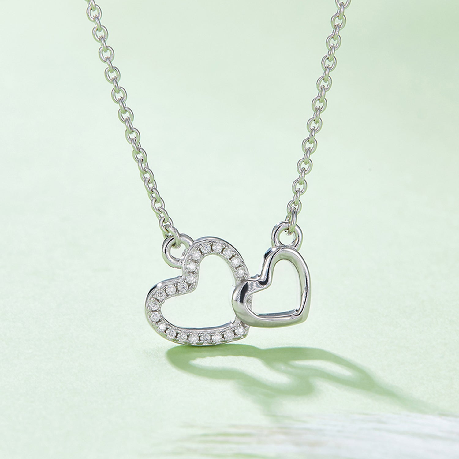 Moissanite 925 Sterling Silver Heart Necklace - ClozArt