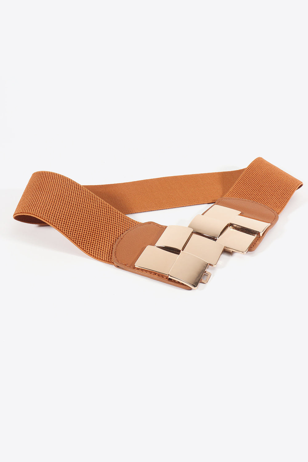 Geometric Buckle Elastic Wide Belt - ClozArt