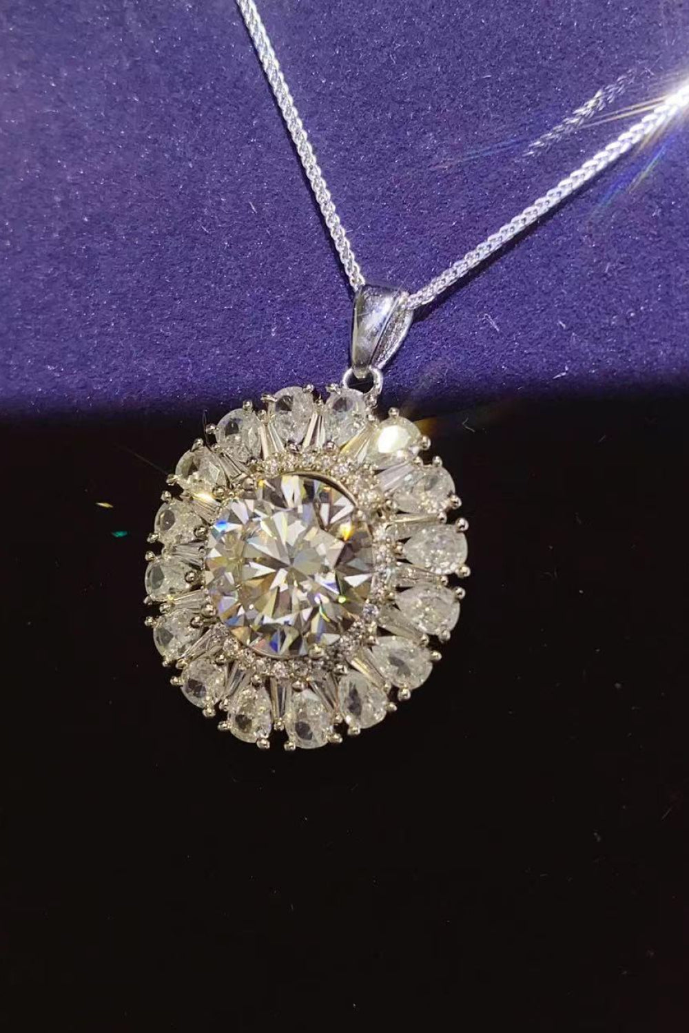 5 Carat Moissanite 925 Sterling Silver Necklace - ClozArt